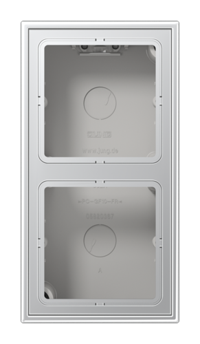 LSmetal Коробка 2-ная для накладного монтажа,алюм.