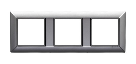 Рамка 3 поста JUNG ECO PROFI, алюминий