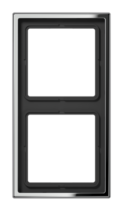 Рамка 2 поста JUNG LS METAL, хром