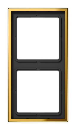 Рамка 2 поста JUNG LS METAL, золотой