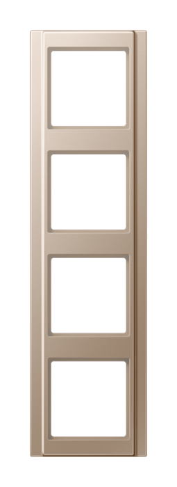 Рамка 4 поста JUNG A 500, шампань